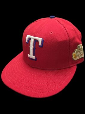 Texas Rangers New Era 59FIFTY Fitted Hat – 2011 World Series Patch